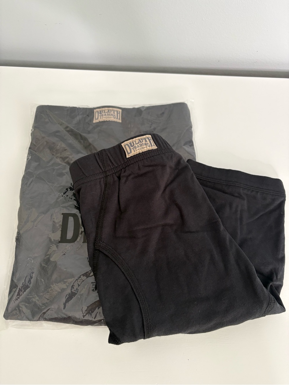 Organic cotton sz M men’s boxer briefs Duluth trading company Black stretchy